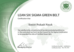 Lean 6 Sigma Green Belt